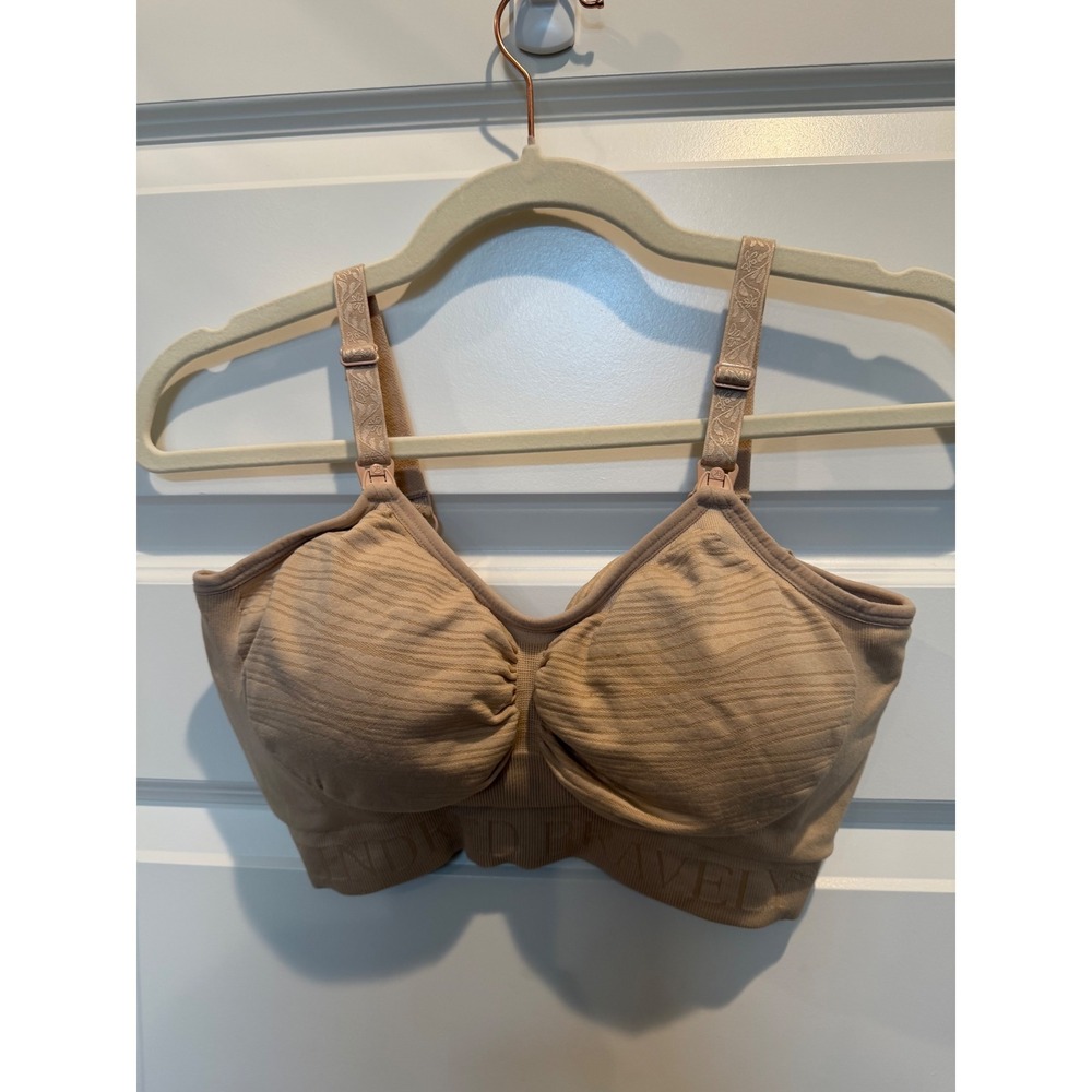 Kindred Bravely Sublime Nursing Bra Beige Tan Medium Seamless Maternity Wireless